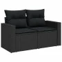 Set de sofás de jardín 7 pzas con cojines ratán sintético negro by , Garden sets - Ref: Foro24-3325401, Price: 452,56 €, Disc...