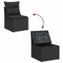 Set de sofás de jardín 7 pzas con cojines ratán sintético negro by , Garden sets - Ref: Foro24-3325401, Price: 452,56 €, Disc...