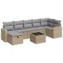 Set de sofás de jardín y cojines 8 piezas ratán sintético beige de , Conjuntos de jardín - Ref: Foro24-3325415, Precio: 524,6...