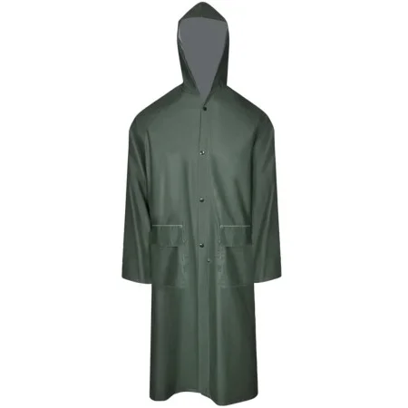 Chubasquero impermeable largo con capucha talla XXL verde de , Trajes impermeables - Ref: Foro24-130775, Precio: 16,42 €, Des...