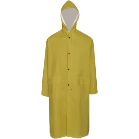 Chubasquero impermeable largo con capucha talla M amarillo de , Trajes impermeables - Ref: Foro24-130768, Precio: 17,05 €, De...