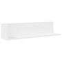 Estante de pared 2 uds madera ingeniería blanco 75x16,5x16,5 cm