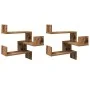 Estanterías pared esquina 2 uds madera envejecida 40x40x49,5 cm de , Estantes y estanterías - Ref: Foro24-856607, Precio: 55,...