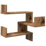 Estanterías pared esquina 2 uds madera envejecida 40x40x49,5 cm de , Estantes y estanterías - Ref: Foro24-856607, Precio: 55,...