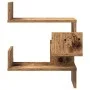 Estanterías pared esquina 2 uds madera envejecida 40x40x49,5 cm de , Estantes y estanterías - Ref: Foro24-856607, Precio: 55,...