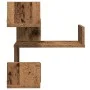 Estanterías pared esquina 2 uds madera envejecida 40x40x49,5 cm de , Estantes y estanterías - Ref: Foro24-856607, Precio: 55,...