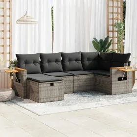 Set de muebles de jardín 6 pzas y cojines ratán sintético gris by , Garden sets - Ref: Foro24-3325973, Price: 392,58 €, Disco...