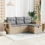Juego de sofás jardín con cojines 4 pzas ratán sintético beige von , Gartensets - Ref: Foro24-3325455, Preis: 286,02 €, Rabat...