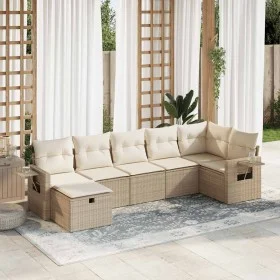 Set sofás de jardín 7 piezas y cojines ratán sintético beige by , Garden sets - Ref: Foro24-3325504, Price: 531,69 €, Discoun...