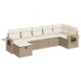 Set sofás de jardín 7 piezas y cojines ratán sintético beige by , Garden sets - Ref: Foro24-3325504, Price: 532,07 €, Discoun...