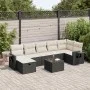 Set de sofás de jardín y cojines 8 piezas ratán sintético negro by , Garden sets - Ref: Foro24-3325512, Price: 476,00 €, Disc...