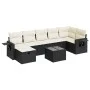 Set de sofás de jardín y cojines 8 piezas ratán sintético negro by , Garden sets - Ref: Foro24-3325512, Price: 476,00 €, Disc...