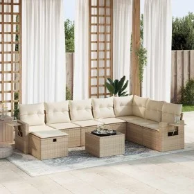 Set de sofás de jardín con cojines 9 pzas ratán sintético beige von , Gartensets - Ref: Foro24-3325544, Preis: 633,69 €, Raba...
