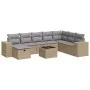 Set de sofás de jardín con cojines 9 pzas ratán sintético beige von , Gartensets - Ref: Foro24-3325745, Preis: 584,21 €, Raba...