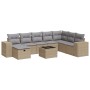 Set de sofás de jardín con cojines 9 pzas ratán sintético beige von , Gartensets - Ref: Foro24-3325745, Preis: 583,10 €, Raba...