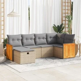 Juego de sofás jardín con cojines 6 pzas ratán sintético beige von , Gartensets - Ref: Foro24-3326028, Preis: 404,61 €, Rabat...