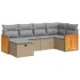 Juego de sofás jardín con cojines 6 pzas ratán sintético beige by , Garden sets - Ref: Foro24-3326028, Price: 404,61 €, Disco...