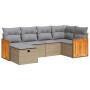 Juego de sofás jardín con cojines 6 pzas ratán sintético beige by , Garden sets - Ref: Foro24-3326028, Price: 403,43 €, Disco...
