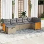 Set sofás de jardín 7 piezas y cojines ratán sintético beige von , Gartensets - Ref: Foro24-3326042, Preis: 452,47 €, Rabatt: %