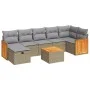 Set de sofás de jardín y cojines 8 piezas ratán sintético beige by , Garden sets - Ref: Foro24-3326049, Price: 501,21 €, Disc...