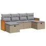 Juego de sofás jardín con cojines 6 pzas ratán sintético beige von , Gartensets - Ref: Foro24-3326056, Preis: 380,33 €, Rabat...