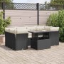 Set de sofás de jardín 7 pzas con cojines ratán sintético negro de , Conjuntos de jardín - Ref: Foro24-3326107, Precio: 495,6...