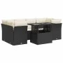 Set de sofás de jardín 7 pzas con cojines ratán sintético negro von , Gartensets - Ref: Foro24-3326107, Preis: 489,40 €, Raba...