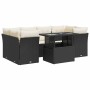 Set de sofás de jardín 7 pzas con cojines ratán sintético negro de , Conjuntos de jardín - Ref: Foro24-3326107, Precio: 495,6...