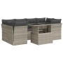 Set de sofás de jardín 7 pzas con cojines ratán PE gris claro by , Garden sets - Ref: Foro24-3326113, Price: 529,67 €, Discou...