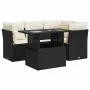 Set de muebles de jardín 5 pzas y cojines ratán sintético negro by , Garden sets - Ref: Foro24-3326147, Price: 368,36 €, Disc...