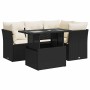 Set de muebles de jardín 5 pzas y cojines ratán sintético negro von , Gartensets - Ref: Foro24-3326147, Preis: 372,75 €, Raba...