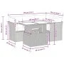 Set de muebles de jardín 5 pzas y cojines ratán sintético negro by , Garden sets - Ref: Foro24-3326147, Price: 368,36 €, Disc...