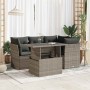 Juego de sofás jardín con cojines 5 pzas ratán sintético gris von , Gartensets - Ref: Foro24-3326151, Preis: 387,79 €, Rabatt: %