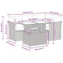 Juego de sofás jardín con cojines 5 pzas ratán sintético gris von , Gartensets - Ref: Foro24-3326151, Preis: 387,79 €, Rabatt: %