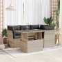 Set de sofás jardín y cojines 5 pzas ratán sintético gris claro de , Conjuntos de jardín - Ref: Foro24-3326153, Precio: 406,0...