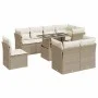 Set de sofás de jardín con cojines 9 pzas ratán sintético beige by , Garden sets - Ref: Foro24-3326179, Price: 659,86 €, Disc...
