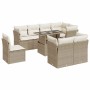Set de sofás de jardín con cojines 9 pzas ratán sintético beige by , Garden sets - Ref: Foro24-3326179, Price: 659,35 €, Disc...