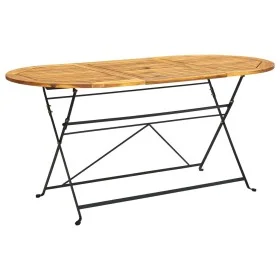 Solid acacia wood oval garden table 160x85x74 cm by vidaXL, Garden tables - Ref: Foro24-313162, Price: 145,10 €, Discount: %