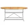 Mesa de jardín madera maciza de acacia ovalada 160x85x74 cm de vidaXL, Mesas de jardín - Ref: Foro24-313162, Precio: 145,62 €...