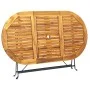 Mesa de jardín madera maciza de acacia ovalada 160x85x74 cm de vidaXL, Mesas de jardín - Ref: Foro24-313162, Precio: 145,62 €...