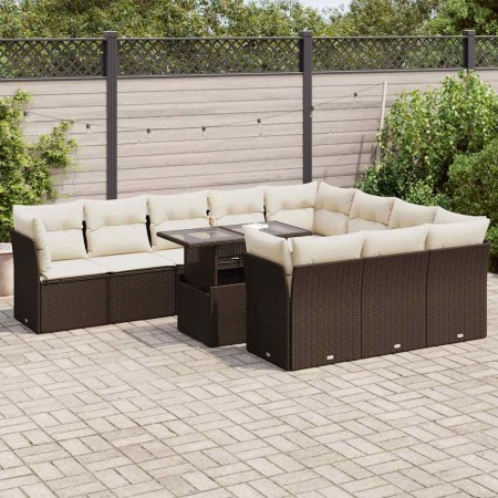 Set de sofás de jardín 11 pzas cojines ratán sintético marrón by , Garden sets - Ref: Foro24-3326234, Price: 779,43 €, Discou...