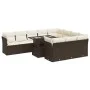 Set de sofás de jardín 11 pzas cojines ratán sintético marrón by , Garden sets - Ref: Foro24-3326234, Price: 768,57 €, Discou...