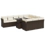 Set de sofás de jardín 11 pzas cojines ratán sintético marrón by , Garden sets - Ref: Foro24-3326234, Price: 779,43 €, Discou...