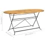 Mesa de jardín madera maciza de acacia ovalada 160x85x74 cm de vidaXL, Mesas de jardín - Ref: Foro24-313162, Precio: 145,62 €...
