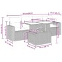 Set de muebles de jardín 5 pzas y cojines ratán sintético negro by , Garden sets - Ref: Foro24-3326236, Price: 384,15 €, Disc...