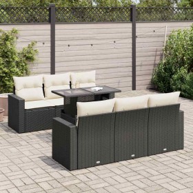 Set de sofás de jardín 7 pzas con cojines ratán sintético negro von , Gartensets - Ref: Foro24-3326257, Preis: 503,70 €, Raba...
