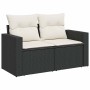 Set de sofás de jardín 7 pzas con cojines ratán sintético negro by , Garden sets - Ref: Foro24-3326257, Price: 503,70 €, Disc...