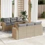 Set sofás de jardín 7 piezas y cojines ratán sintético beige by , Garden sets - Ref: Foro24-3326260, Price: 601,50 €, Discoun...
