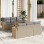 Set sofás de jardín 7 piezas y cojines ratán sintético beige von , Gartensets - Ref: Foro24-3326260, Preis: 585,56 €, Rabatt: %