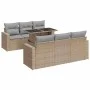 Set sofás de jardín 7 piezas y cojines ratán sintético beige by , Garden sets - Ref: Foro24-3326260, Price: 601,50 €, Discoun...